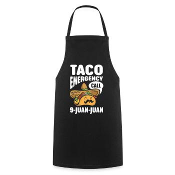 Taco Emergency Call 9 Juan Juan - Cooking Apron - black - Front - AI Model Male 185 dark (185cm)