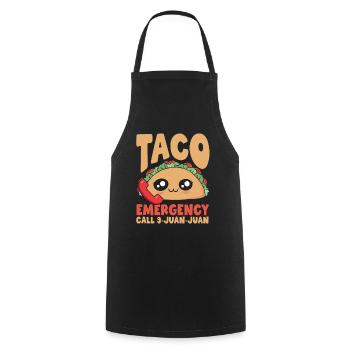 Taco Emergency Call 9 Juan Juan - Cooking Apron - black - Front - AI Model Male 185 dark (185cm)