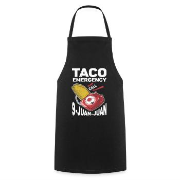Taco Emergency Call 9 Juan Juan - Cooking Apron - black - Front - AI Model Male 185 dark (185cm)