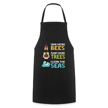 Earth Day Climate Change Environmentalists - Cooking Apron - black - Front - AI Model Male 185 dark (185cm)