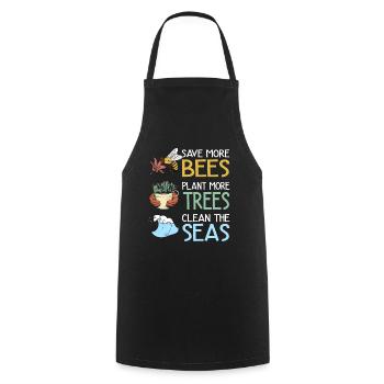 Earth Day Climate Change Environmentalists - Cooking Apron - black - Front - AI Model Male 185 dark (185cm)
