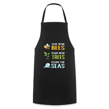 Earth Day Climate Change Environmentalists - Cooking Apron - black - Front - AI Model Male 185 dark (185cm)