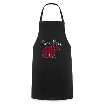 Papa Ours - Tablier de cuisine - noir - Devant - AI Model Male 185 dark (185cm)