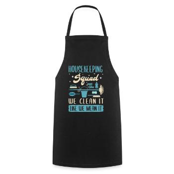 Housekeeping Squad - Cooking Apron - black - Front - AI Model Male 185 dark (185cm)