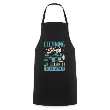Cleaning Staff - Cooking Apron - black - Front - AI Model Male 185 dark (185cm)