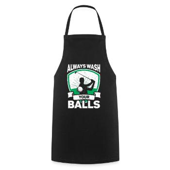 Golf Geschenk Für Golfer - Kochschürze - Schwarz - Vorne - AI Model Male 185 dark (185cm)
