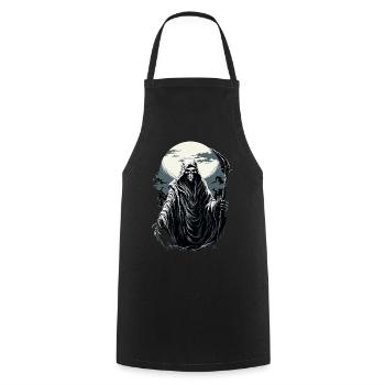 Spooky Halloween Grim Reaper Grim Reaper - Cooking Apron - black - Front - AI Model Male 185 dark (185cm)