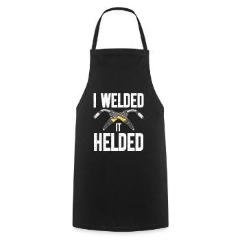 Welder Gift Profession Saying Welder - Cooking Apron - black - Front - AI Model Male 185 dark (185cm)