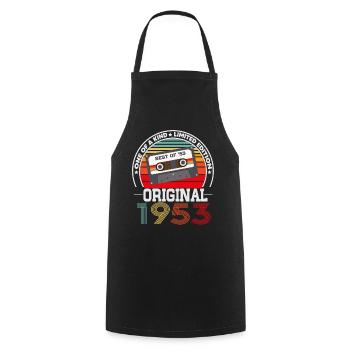 Original 1953 Jahrgang Vintage Geburtstag Retro - Kochschürze - Schwarz - Vorne - AI Model Male 185 dark (185cm)
