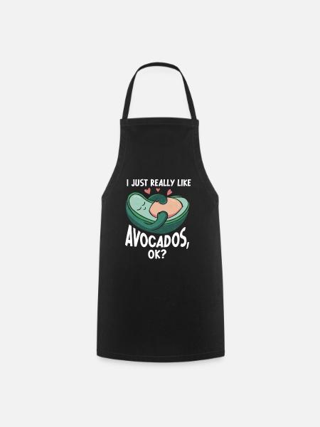Avocado Ich mag Avocados - Kochschürze - Schwarz