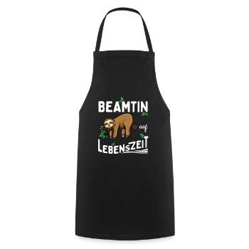 Beamtin auf Lebenszeit Beamter for Life - Kochschürze - Schwarz - Vorne - AI Model Male 185 dark (185cm)