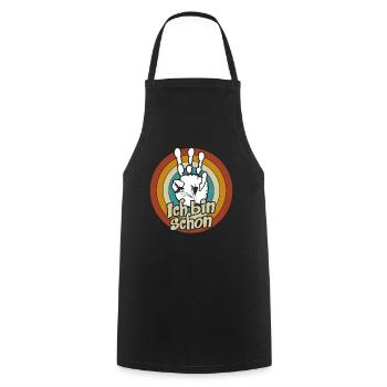 Birthday Decoration Hand 3 Years I'm 3 - Cooking Apron - black - Front - AI Model Male 185 dark (185cm)