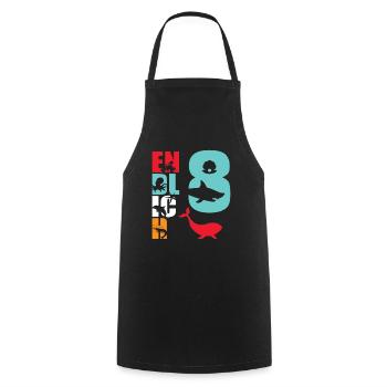 Enfin 8 Requin - Tablier de cuisine - noir - Devant - AI Model Male 185 dark (185cm)