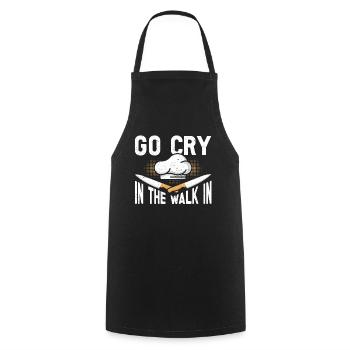 Funny Chef Gift Saying Chef - Cooking Apron - black - Front - AI Model Male 185 dark (185cm)