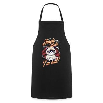 Wütende Katze Xmas Sarkastisch Lustige Katze Meme - Kochschürze - Schwarz - Vorne - AI Model Male 185 dark (185cm)