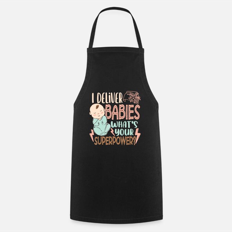 Labor and Delivery Nurse L&D Nursing - Cooking Apron - black