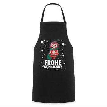 Frohe Weinachten - Kochschürze - Schwarz - Vorne - AI Model Male 185 dark (185cm)