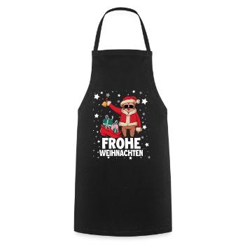 Weihnachten - Kochschürze - Schwarz - Vorne - AI Model Male 185 dark (185cm)