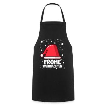 Frohe Weinachten - Kochschürze - Schwarz - Vorne - AI Model Male 185 dark (185cm)