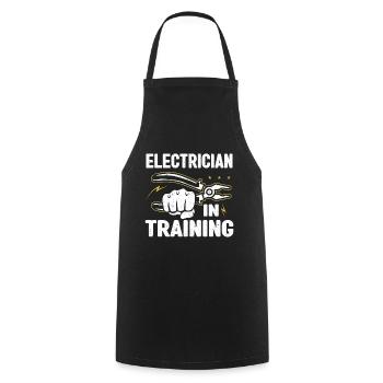 Electrician Gift - Cooking Apron - black - Front - AI Model Male 185 dark (185cm)
