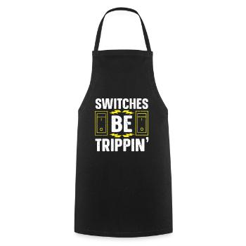 Electrician Gift - Cooking Apron - black - Front - AI Model Male 185 dark (185cm)