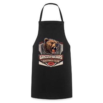 American Football Club, Grizzly Bears Logo - Cooking Apron - black - Front - AI Model Male 185 dark (185cm)