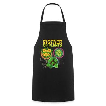 Mother of Plants Funny Saying for Plant Mom - Cooking Apron - black - Front - AI Model Male 185 dark (185cm)