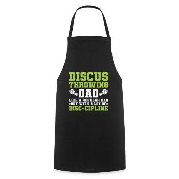 Lanceur de disque Athlétisme Lancer du disque - Tablier de cuisine - noir - Devant - AI Model Male 185 dark (185cm)