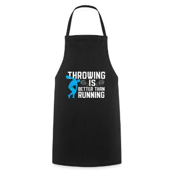 Lanceur de disque Athlétisme Lancer du disque - Tablier de cuisine - noir - Devant - AI Model Male 185 dark (185cm)