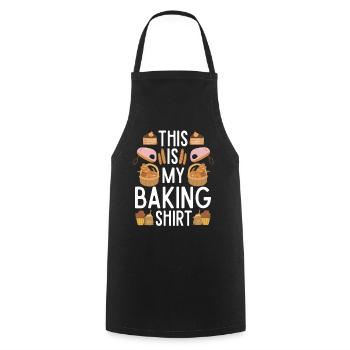 Pâtisserie cadeau boulanger pour les boulangers - Tablier de cuisine - noir - Devant - AI Model Male 185 dark (185cm)