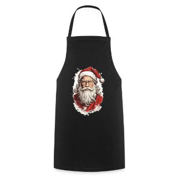 Père Noël magique Vintage Design de Noël - Tablier de cuisine - noir - Devant - AI Model Male 185 dark (185cm)