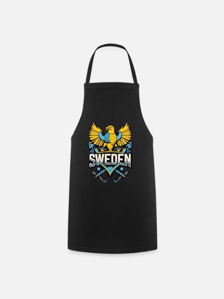 Fierté de la Suède - Nos armoiries héroïques - Tablier de cuisine - noir