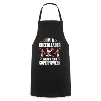 Cheerleader Cheerleading Cheer - Kochschürze - Schwarz - Vorne - AI Model Male 185 dark (185cm)