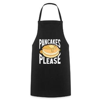 Pfannkuchen Spruch Frühstück Pfannkuchen - Kochschürze - Schwarz - Vorne - AI Model Male 185 dark (185cm)