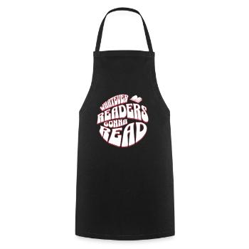 Readers going to read - Books Retro English Teacher - Cooking Apron - black - Front - AI Model Male 185 dark (185cm)