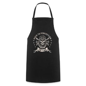 1983 Birthday Aged to perfection Rock Hard - Cooking Apron - black - Front - AI Model Male 185 dark (185cm)