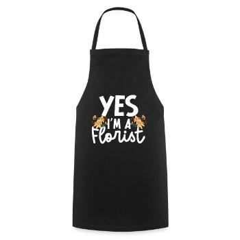 Cadeau de fleuriste, Designer Floral disant, fleuriste - Tablier de cuisine - noir - Devant - AI Model Male 185 dark (185cm)