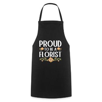 Cadeau de fleuriste, Designer Floral disant, fleuriste - Tablier de cuisine - noir - Devant - AI Model Male 185 dark (185cm)