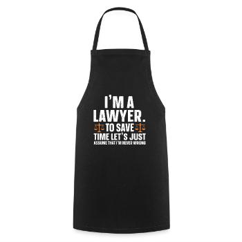 Lawyer Gift Law School Student Humor Lawyer - Cooking Apron - black - Front - AI Model Male 185 dark (185cm)