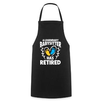 Nanny Daycare Babysitter - Cooking Apron - black - Front - AI Model Male 185 dark (185cm)