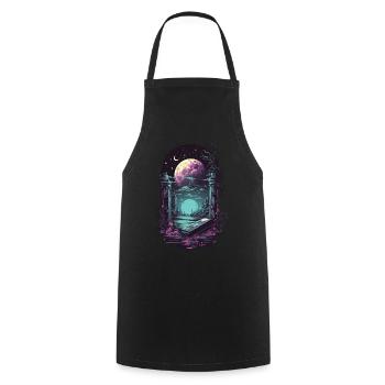 Gothique Vaporwave mysticisme obscurité oeuvre - Tablier de cuisine - noir - Devant - AI Model Male 185 dark (185cm)