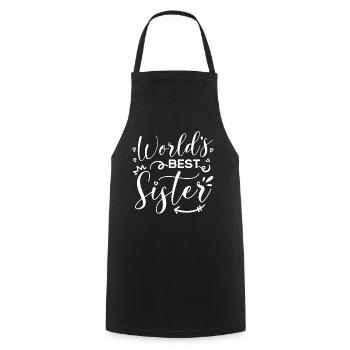 World's Best Sister - Cooking Apron - black - Front - AI Model Male 185 dark (185cm)