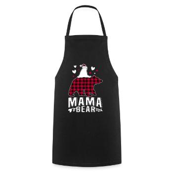Mama Bear - Kochschürze - Schwarz - Vorne - AI Model Male 185 dark (185cm)