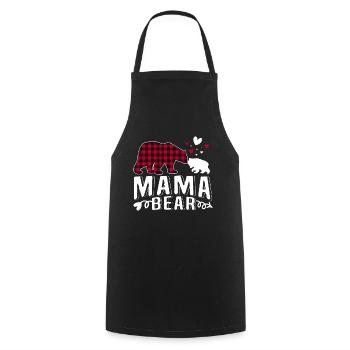 Mama Bear - Kochschürze - Schwarz - Vorne - AI Model Male 185 dark (185cm)