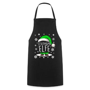 Stiefmama Elf - Kochschürze - Schwarz - Vorne - AI Model Male 185 dark (185cm)