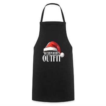 Weihnachtsoutfit - Kochschürze - Schwarz - Vorne - AI Model Male 185 dark (185cm)