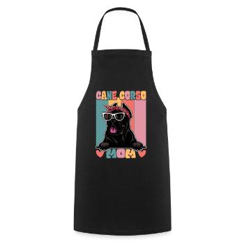 Cane Corso Maman - Tablier de cuisine - noir - Devant - AI Model Male 185 dark (185cm)