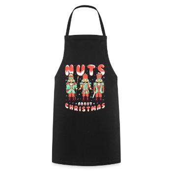 Nuts About Christmas - Kochschürze - Schwarz - Vorne - AI Model Male 185 dark (185cm)