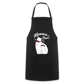 Maman ours - Tablier de cuisine - noir - Devant - AI Model Male 185 dark (185cm)