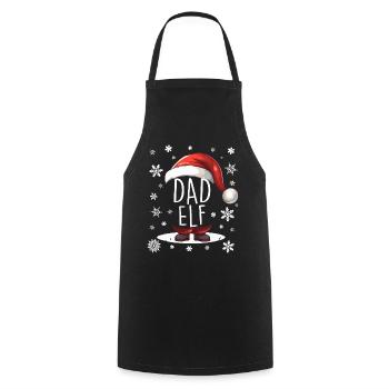 Papa Elfe - Tablier de cuisine - noir - Devant - AI Model Male 185 dark (185cm)